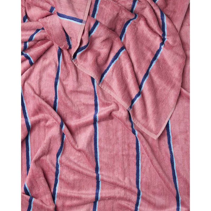 Kip&Co Blushing Stripe Bamboo Terry Bath Towel image number 2